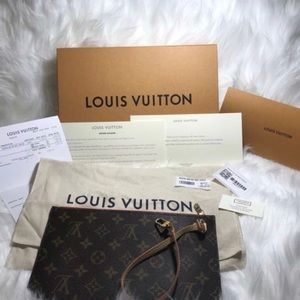 100% Authentic Monogram Neverfull Pochette MM NM